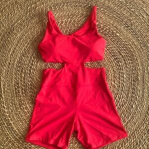 One piece compression workout suit